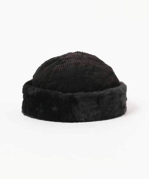 Ray BEAMS(レイビームス)の「Ray BEAMS / ロール コーデュロイ ワッチキャップ(キャップ・レディース・ブラック/ベージュ・ONE SIZE)」の5枚目の写真