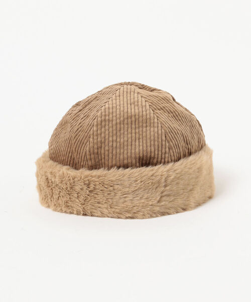 Ray BEAMS(レイビームス)の「Ray BEAMS / ロール コーデュロイ ワッチキャップ(キャップ・レディース・ブラック/ベージュ・ONE SIZE)」の9枚目の写真