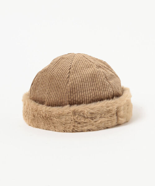 Ray BEAMS(レイビームス)の「Ray BEAMS / ロール コーデュロイ ワッチキャップ(キャップ・レディース・ブラック/ベージュ・ONE SIZE)」の10枚目の写真