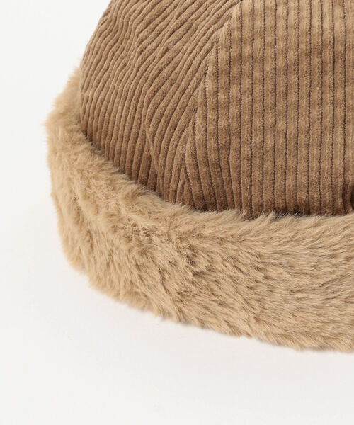 Ray BEAMS(レイビームス)の「Ray BEAMS / ロール コーデュロイ ワッチキャップ(キャップ・レディース・ブラック/ベージュ・ONE SIZE)」の11枚目の写真