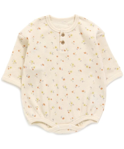 apres les cours（アプレレクール）の「WEB限定 ワッフル ボディースーツ（肌着・キッズ・オフホワイト/ピンク/ミント/ラベンダー/その他3/キナリ・80/70）」の6枚目の写真