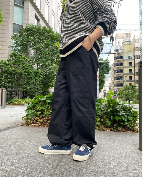 CPCM(シーピーシーエム)の「裾ドロストワークパンツ(カーゴパンツ・レディース・ブラック/オフホワイト/カーキ・FREE)」の15枚目の写真