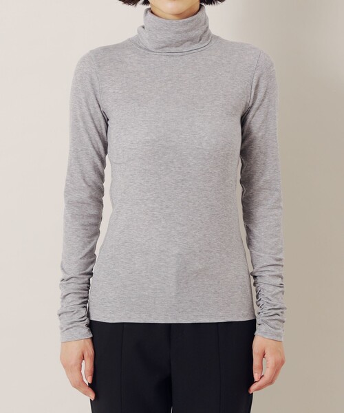 EPOCA THE SHOP（エポカザショップ）の「タートルネックカットソー（Tシャツ/カットソー・レディース・チャコールグレー/オフホワイト/ブラック・38）」の9枚目の写真