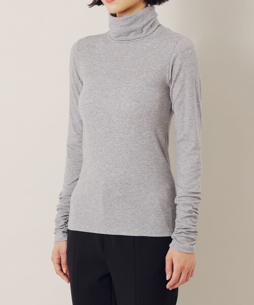EPOCA THE SHOP（エポカザショップ）の「タートルネックカットソー（Tシャツ/カットソー・レディース・チャコールグレー/オフホワイト/ブラック・38）」の10枚目の写真