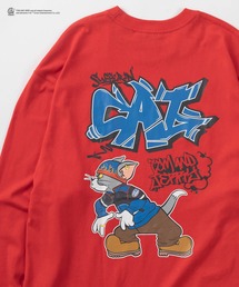 Tom＆Jerry（トムアンドジェリー）の「【TOM＆JERRY/トムとジェリー】グラフィティ キャラクターロゴ ロングスリーブ/ ビッグシルエット（Tシャツ/カットソー・レディース）」