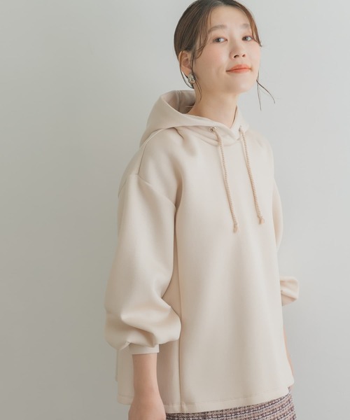 F by ROSSO（エフバイロッソ）の「F by ROSSO　Aラインダンボールパーカー（パーカー・レディース・ネイビー/カーキ/ライトベージュ・FREE）」の2枚目の写真