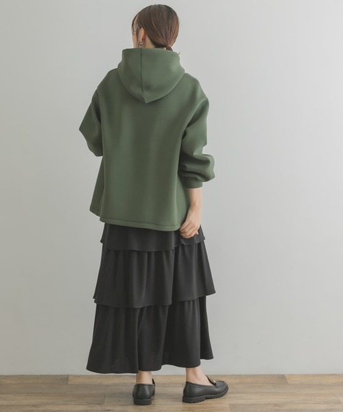 F by ROSSO（エフバイロッソ）の「F by ROSSO　Aラインダンボールパーカー（パーカー・レディース・ネイビー/カーキ/ライトベージュ・FREE）」の9枚目の写真