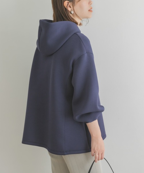 F by ROSSO（エフバイロッソ）の「F by ROSSO　Aラインダンボールパーカー（パーカー・レディース・ネイビー/カーキ/ライトベージュ・FREE）」の10枚目の写真