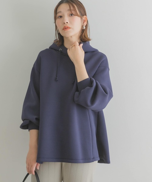 F by ROSSO（エフバイロッソ）の「F by ROSSO　Aラインダンボールパーカー（パーカー・レディース・ネイビー/カーキ/ライトベージュ・FREE）」の11枚目の写真