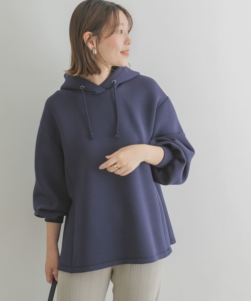 F by ROSSO（エフバイロッソ）の「F by ROSSO　Aラインダンボールパーカー（パーカー・レディース・ネイビー/カーキ/ライトベージュ・FREE）」の12枚目の写真