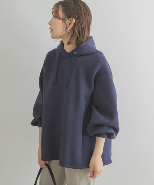 F by ROSSO（エフバイロッソ）の「F by ROSSO　Aラインダンボールパーカー（パーカー・レディース・ネイビー/カーキ/ライトベージュ・FREE）」の13枚目の写真