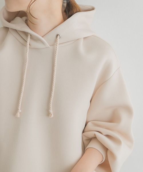 F by ROSSO（エフバイロッソ）の「F by ROSSO　Aラインダンボールパーカー（パーカー・レディース・ネイビー/カーキ/ライトベージュ・FREE）」の16枚目の写真