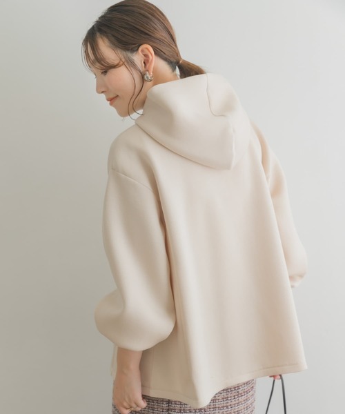 F by ROSSO（エフバイロッソ）の「F by ROSSO　Aラインダンボールパーカー（パーカー・レディース・ネイビー/カーキ/ライトベージュ・FREE）」の17枚目の写真