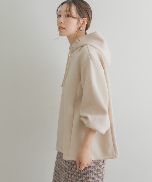 F by ROSSO（エフバイロッソ）の「F by ROSSO　Aラインダンボールパーカー（パーカー・レディース・ネイビー/カーキ/ライトベージュ・FREE）」の19枚目の写真