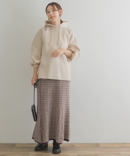 F by ROSSO（エフバイロッソ）の「F by ROSSO　Aラインダンボールパーカー（パーカー・レディース・ネイビー/カーキ/ライトベージュ・FREE）」の20枚目の写真