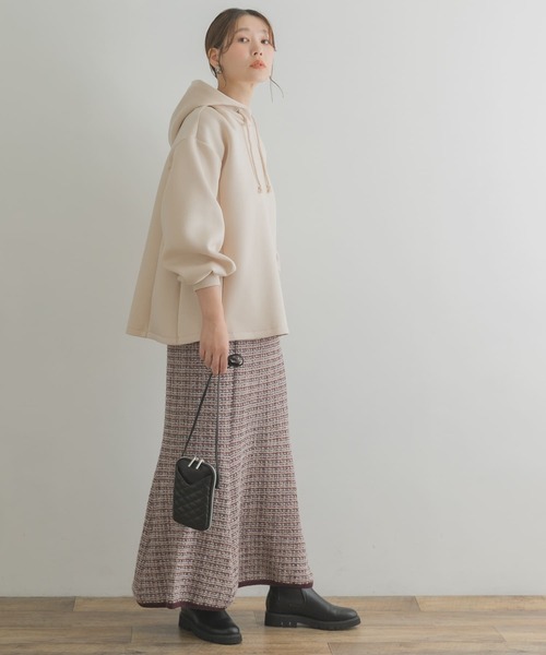 F by ROSSO（エフバイロッソ）の「F by ROSSO　Aラインダンボールパーカー（パーカー・レディース・ネイビー/カーキ/ライトベージュ・FREE）」の21枚目の写真