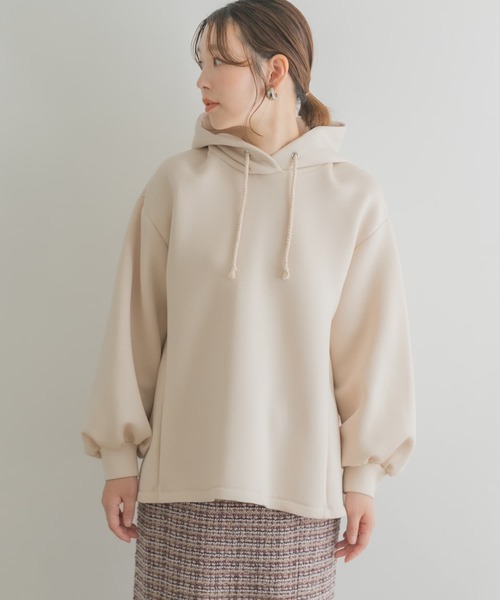 F by ROSSO（エフバイロッソ）の「F by ROSSO　Aラインダンボールパーカー（パーカー・レディース・ネイビー/カーキ/ライトベージュ・FREE）」の22枚目の写真