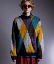 ENDER PRODUCTS | ビックシルエット マルチパターン ビッグシルエットクルーネックニット 2022 AW【ENDER PRODUCTS/エンダープロダクツ】(ニット/セーター)