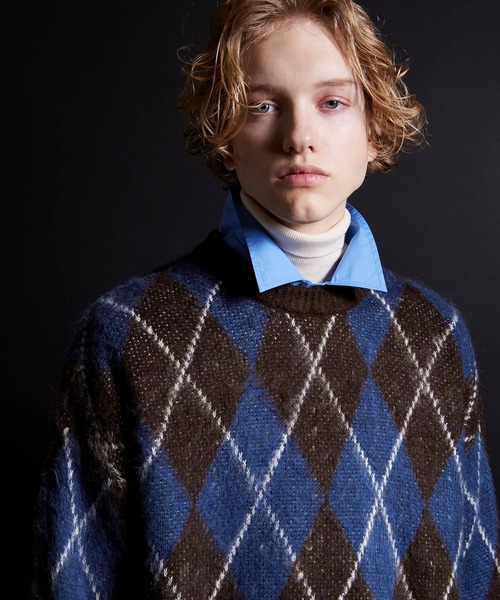 ENDER PRODUCTS（エンダープロダクツ）の「ビックシルエット マルチパターン ビッグシルエットクルーネックニット【ENDER PRODUCTS/エンダープロダクツ】（ニット/セーター・メンズ・ネイビー系2/ブラウン系1/グレー系1/ブラウン系2/ライトグレー系/レッド系・M/L）」の14枚目の写真