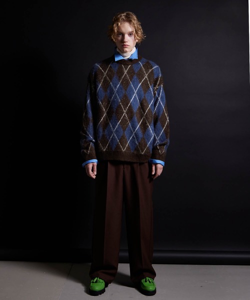 ENDER PRODUCTS（エンダープロダクツ）の「ビックシルエット マルチパターン ビッグシルエットクルーネックニット【ENDER PRODUCTS/エンダープロダクツ】（ニット/セーター・メンズ・ネイビー系2/ブラウン系1/グレー系1/ブラウン系2/ライトグレー系/レッド系・M/L）」の17枚目の写真