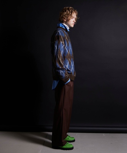 ENDER PRODUCTS（エンダープロダクツ）の「ビックシルエット マルチパターン ビッグシルエットクルーネックニット【ENDER PRODUCTS/エンダープロダクツ】（ニット/セーター・メンズ・ネイビー系2/ブラウン系1/グレー系1/ブラウン系2/ライトグレー系/レッド系・M/L）」の18枚目の写真