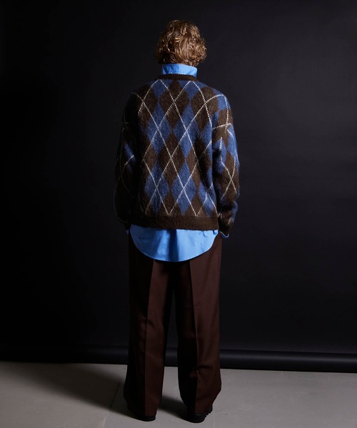 ENDER PRODUCTS（エンダープロダクツ）の「ビックシルエット マルチパターン ビッグシルエットクルーネックニット【ENDER PRODUCTS/エンダープロダクツ】（ニット/セーター・メンズ・ネイビー系2/ブラウン系1/グレー系1/ブラウン系2/ライトグレー系/レッド系・M/L）」の19枚目の写真