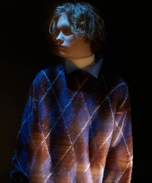 ENDER PRODUCTS（エンダープロダクツ）の「ビックシルエット マルチパターン ビッグシルエットクルーネックニット【ENDER PRODUCTS/エンダープロダクツ】（ニット/セーター・メンズ・ネイビー系2/ブラウン系1/グレー系1/ブラウン系2/ライトグレー系/レッド系・M/L）」の20枚目の写真