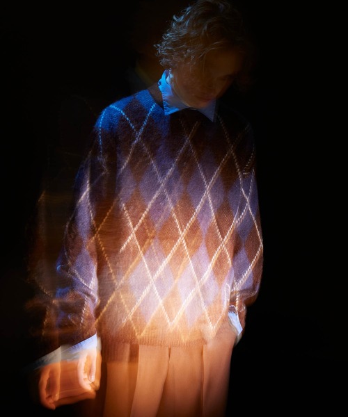 ENDER PRODUCTS（エンダープロダクツ）の「ビックシルエット マルチパターン ビッグシルエットクルーネックニット【ENDER PRODUCTS/エンダープロダクツ】（ニット/セーター・メンズ・ネイビー系2/ブラウン系1/グレー系1/ブラウン系2/ライトグレー系/レッド系・M/L）」の21枚目の写真