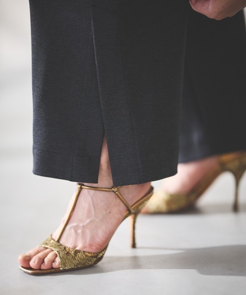 ReNorm（リノーム）の「【SET UP対応】スリットパンツ（スラックス・レディース・グレー/ブラック・S/M）」の13枚目の写真