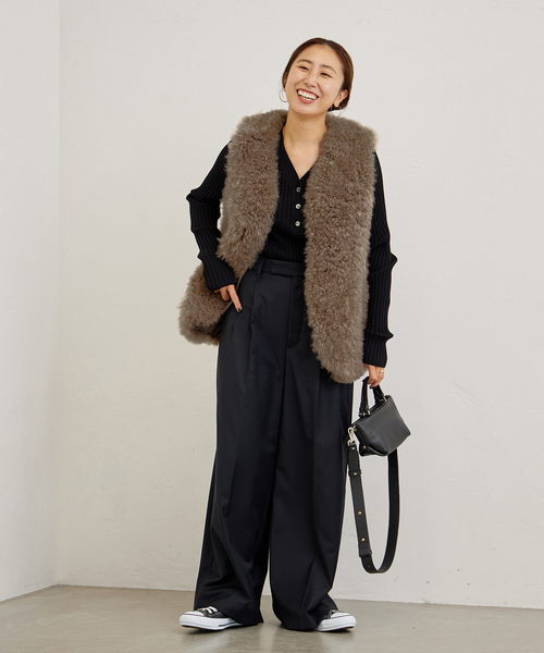 FRAMeWORK（フレームワーク）の「カシミヤファーベスト（ブルゾン