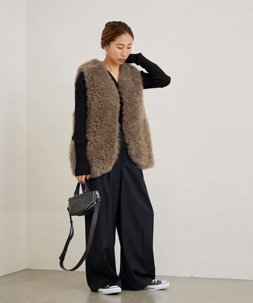 FRAMeWORK（フレームワーク）の「カシミヤファーベスト（ブルゾン