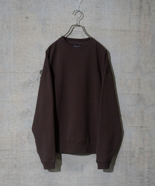 JOHN'S CLOSET（ジョンズクローゼット）の「【50】裏起毛 USAコットン クルーネック ビッグスウェット（スウェット・メンズ・ベージュ/グリーン/ブラウン/ブラック/チャコールグレー/ホワイト/ダークブルー/杢グレー・MEDIUM/LARGE）」の5枚目の写真