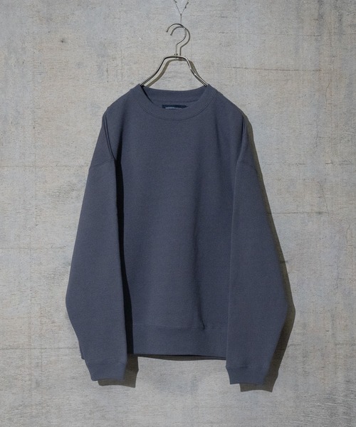 JOHN'S CLOSET（ジョンズクローゼット）の「【50】裏起毛 USAコットン クルーネック ビッグスウェット（スウェット・メンズ・ベージュ/グリーン/ブラウン/ブラック/チャコールグレー/ホワイト/ダークブルー/杢グレー・MEDIUM/LARGE）」の4枚目の写真