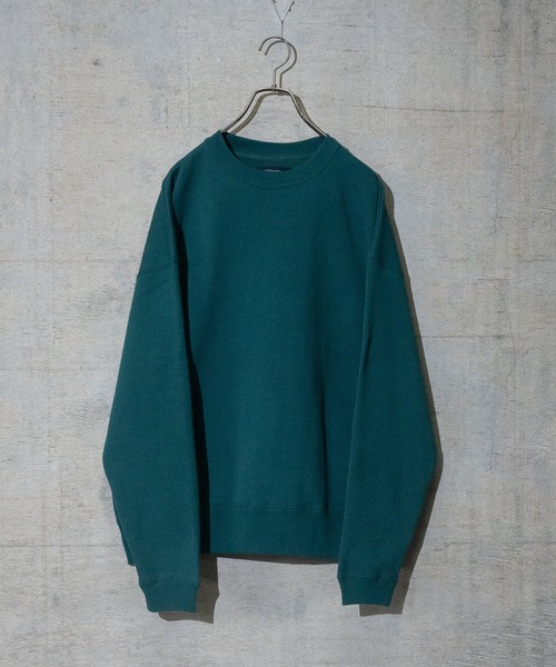 JOHN'S CLOSET（ジョンズクローゼット）の「【50】裏起毛 USAコットン クルーネック ビッグスウェット（スウェット・メンズ・ベージュ/グリーン/ブラウン/ブラック/チャコールグレー/ホワイト/ダークブルー/杢グレー・MEDIUM/LARGE）」の7枚目の写真