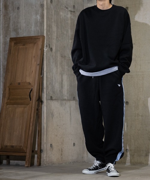 JOHN'S CLOSET（ジョンズクローゼット）の「【50】裏起毛 USAコットン クルーネック ビッグスウェット（スウェット・メンズ・ベージュ/グリーン/ブラウン/ブラック/チャコールグレー/ホワイト/ダークブルー/杢グレー・MEDIUM/LARGE）」の14枚目の写真