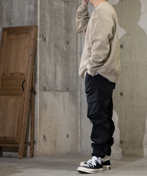 JOHN'S CLOSET（ジョンズクローゼット）の「【50】裏起毛 USAコットン クルーネック ビッグスウェット（スウェット・メンズ・ベージュ/グリーン/ブラウン/ブラック/チャコールグレー/ホワイト/ダークブルー/杢グレー・MEDIUM/LARGE）」の19枚目の写真