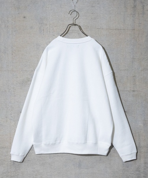 JOHN'S CLOSET（ジョンズクローゼット）の「【50】裏起毛 USAコットン クルーネック ビッグスウェット（スウェット・メンズ・ベージュ/グリーン/ブラウン/ブラック/チャコールグレー/ホワイト/ダークブルー/杢グレー・MEDIUM/LARGE）」の20枚目の写真