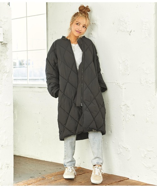 anap mimpi（アナップミンピ）の「ロング丈ダイヤキルティングコート