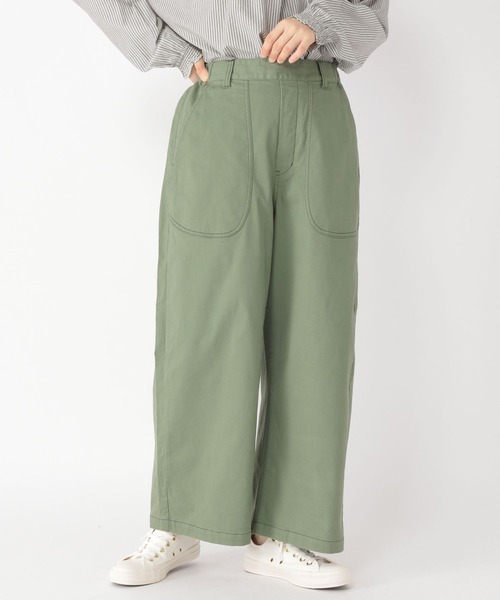 studio CLIP（スタディオクリップ）の「エッグポケットワイドパンツ（その他パンツ・レディース・アイボリー/ライトグリーン/マスタード・LARGE/MEDIUM）」の3枚目の写真