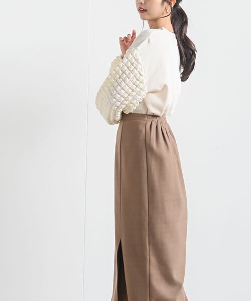 rps（アールピーエス）の「ポコポコスリーブ切替裏起毛プルオーバー（その他トップス・レディース・ブラック/アイボリー・フリー）」の13枚目の写真