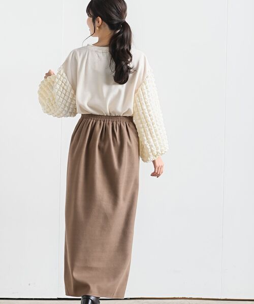 rps（アールピーエス）の「ポコポコスリーブ切替裏起毛プルオーバー（その他トップス・レディース・ブラック/アイボリー・フリー）」の11枚目の写真