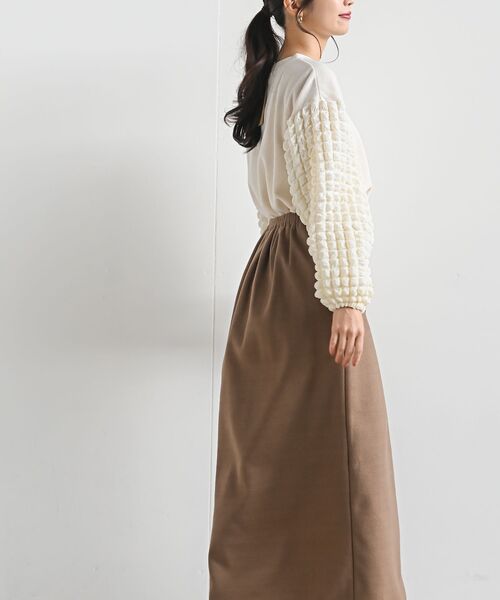 rps（アールピーエス）の「ポコポコスリーブ切替裏起毛プルオーバー（その他トップス・レディース・ブラック/アイボリー・フリー）」の19枚目の写真