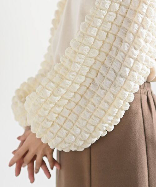 rps（アールピーエス）の「ポコポコスリーブ切替裏起毛プルオーバー（その他トップス・レディース・ブラック/アイボリー・フリー）」の5枚目の写真