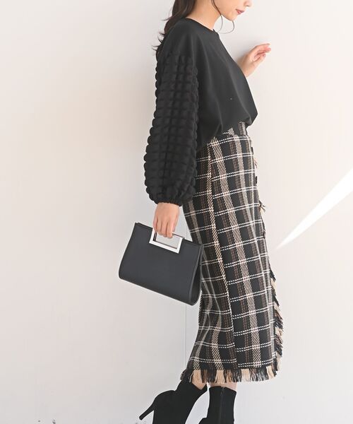 rps（アールピーエス）の「ポコポコスリーブ切替裏起毛プルオーバー（その他トップス・レディース・ブラック/アイボリー・フリー）」の20枚目の写真