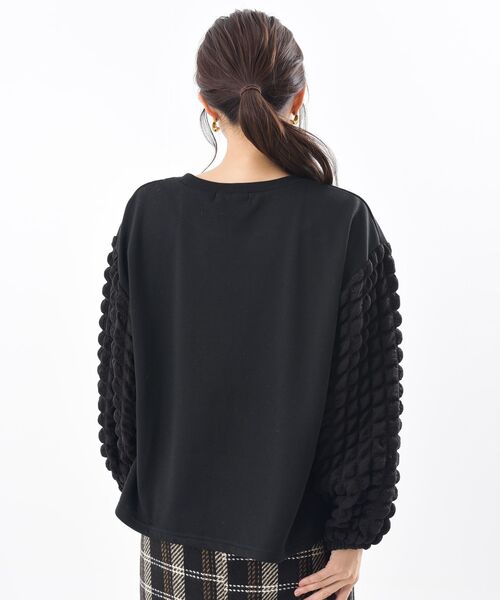 rps（アールピーエス）の「ポコポコスリーブ切替裏起毛プルオーバー（その他トップス・レディース・ブラック/アイボリー・フリー）」の15枚目の写真