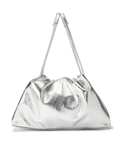 N.（N. Natural Beauty Basic）（エヌエヌナチュラルビューティーベーシック）の「ドロストクラッチショルダーバッグ（トートバッグ・レディース・シルバー/ブラック・ﾌﾘ-）」の2枚目の写真