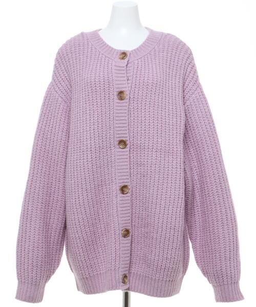 INGNI(イング)の「もちもち畦ルーズカーディガン(カーディガン/ボレロ・レディース・アイボリー/ブルー/パープル・M)」の4枚目の写真