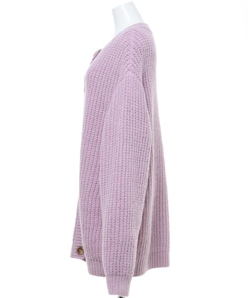 INGNI(イング)の「もちもち畦ルーズカーディガン(カーディガン/ボレロ・レディース・アイボリー/ブルー/パープル・M)」の5枚目の写真