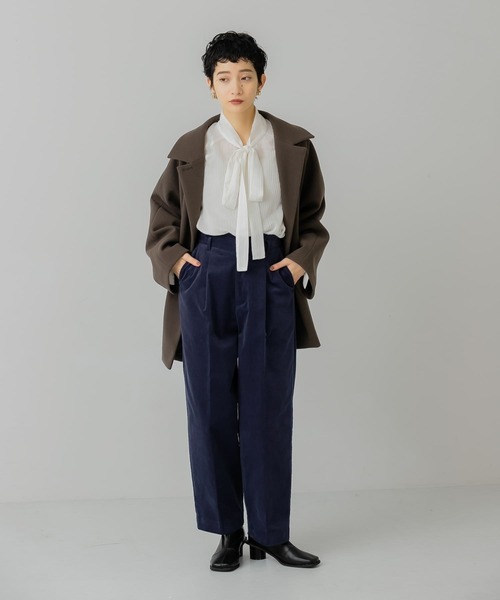 KBF(ケイビーエフ)の「ワンタックコーデュロイパンツ(その他パンツ・レディース・ネイビー/オフホワイト/カーキ・ONE)」の20枚目の写真