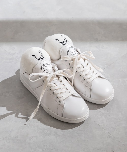 ちゃんれん　美品　HACKETT LONDON ネイビー Hackett London Men's H-Runner Globe Sneaker, White (White